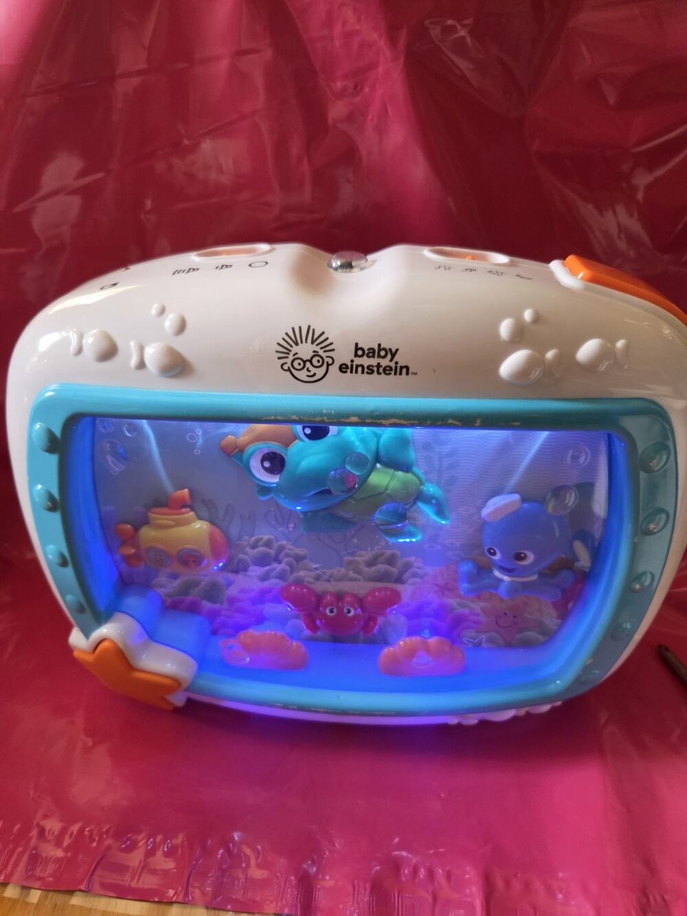 Baby Einstein Sea Dreams Sleep Soother Music Crib Toy Fish Aquarium Tested Works